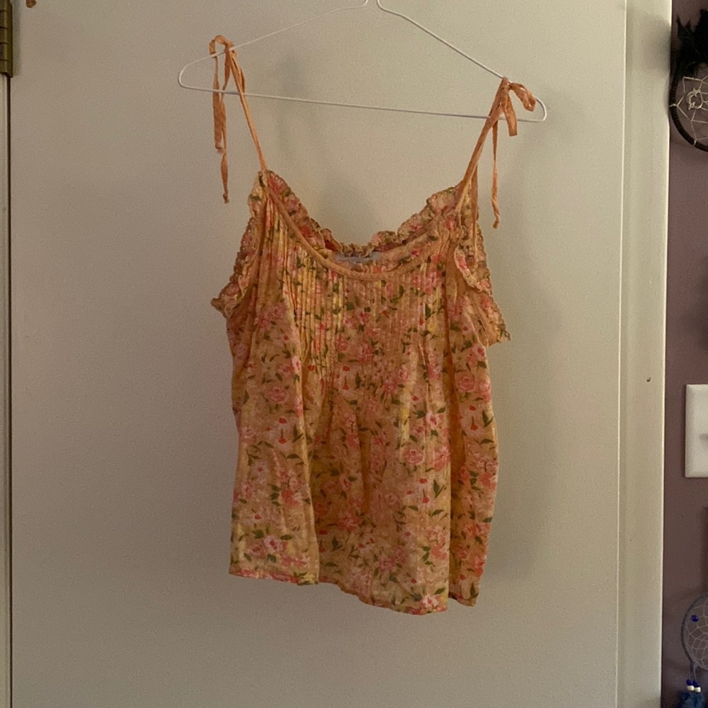 Pink floral tank top - size medium - American Eagle